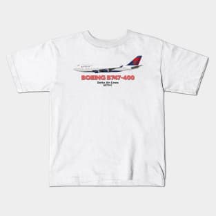 Boeing B747-400 - Delta Air Lines Kids T-Shirt